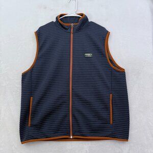 L.L. Bean Dark Blue Vest with Orange Trim